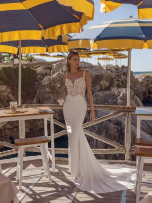 Fit and flare wedding dress Braylee by Le Papillon
