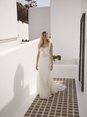 Fit and flare wedding dress Imena by Lux Modeca