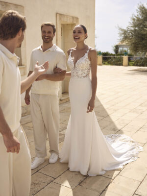 Fit and flare wedding dress Gaelle by Modeca