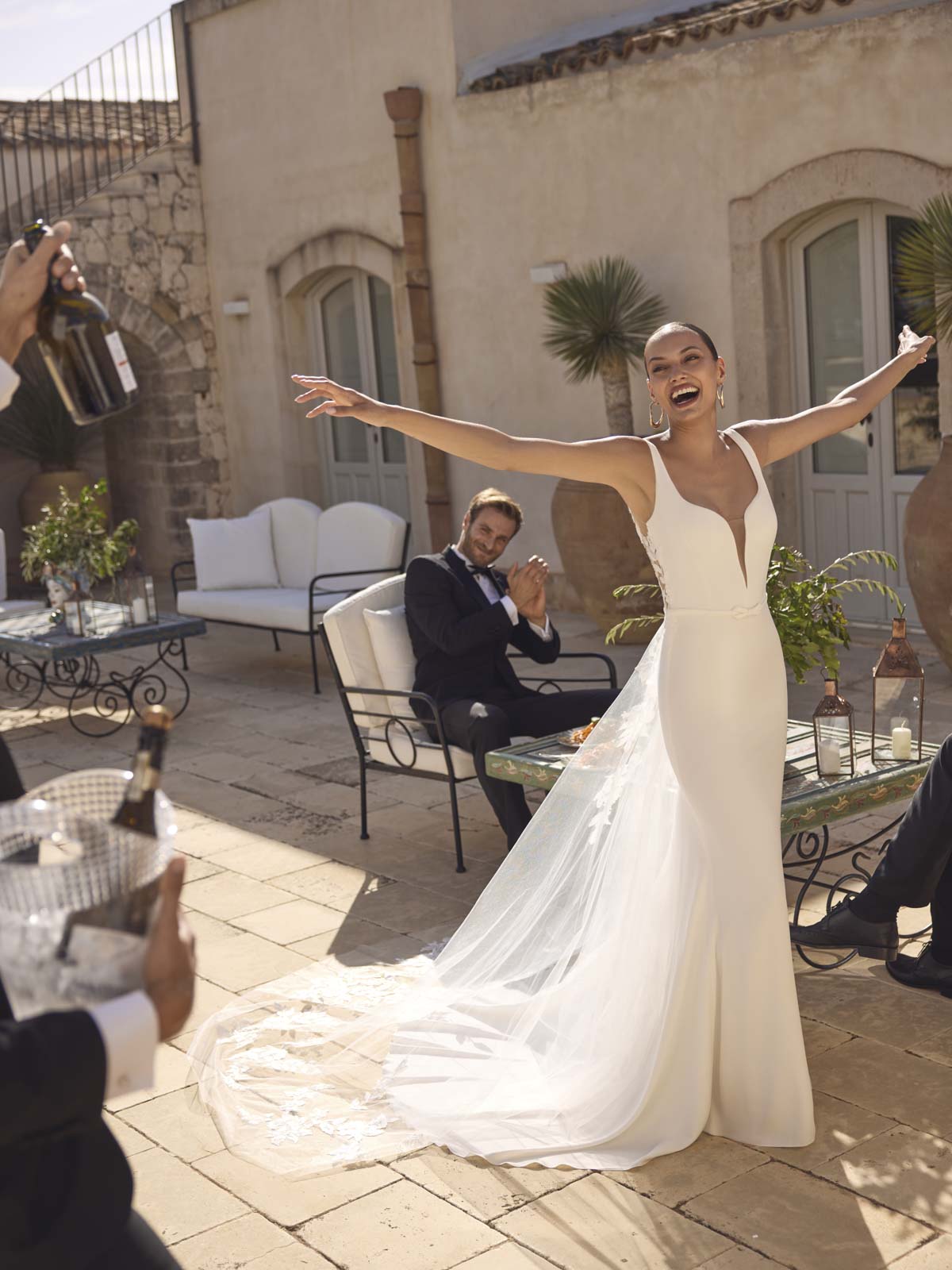 Fit and flare wedding dress Geerda by Modeca