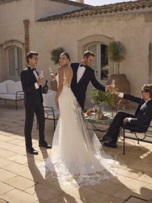 Fit and flare wedding dress Geerda by Modeca