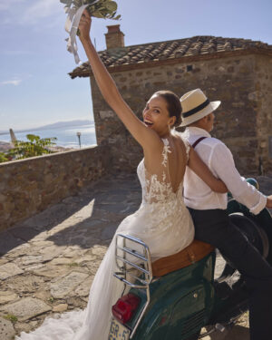 A-line wedding dress Gray by Modeca