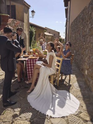A-line wedding dress Golden by Modeca