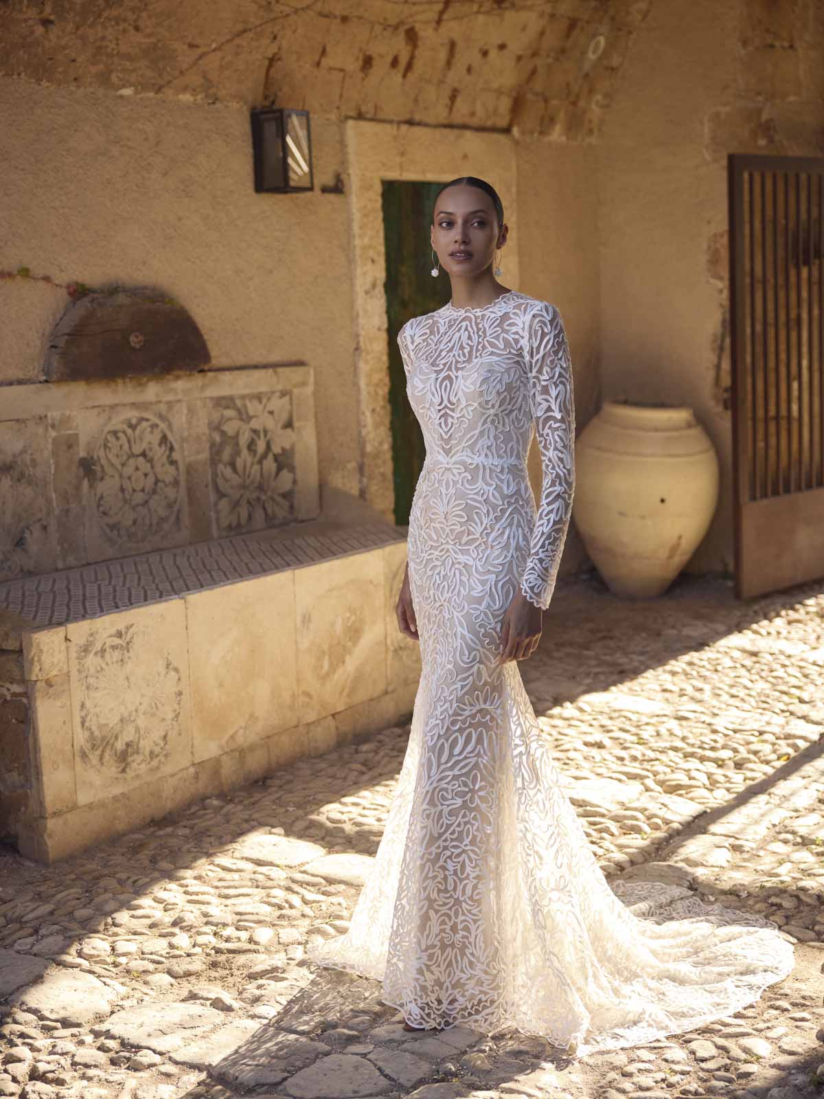 Fit and flare wedding dress Gia by Modeca