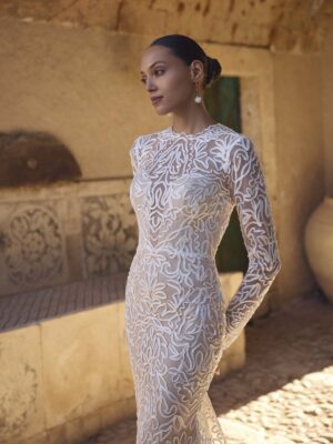 Fit and flare wedding dress Gia by Modeca