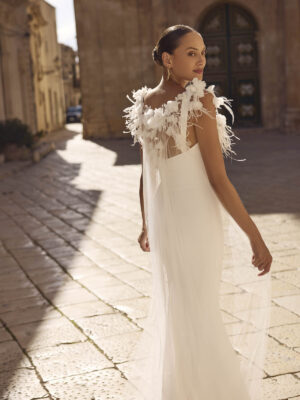 Fit and flare wedding dress Gaura by Modeca