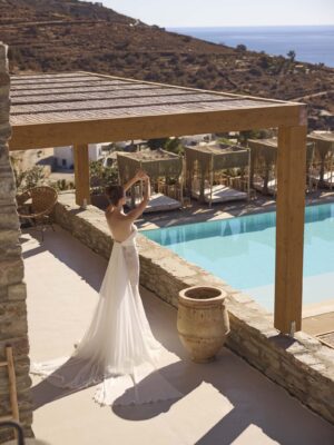 Fit and flare wedding dress Harlyn by Le Papillon