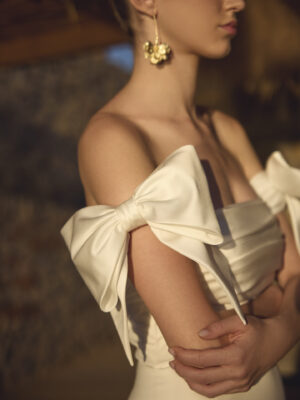 Fit and flare wedding dress Harva by Le Papillon