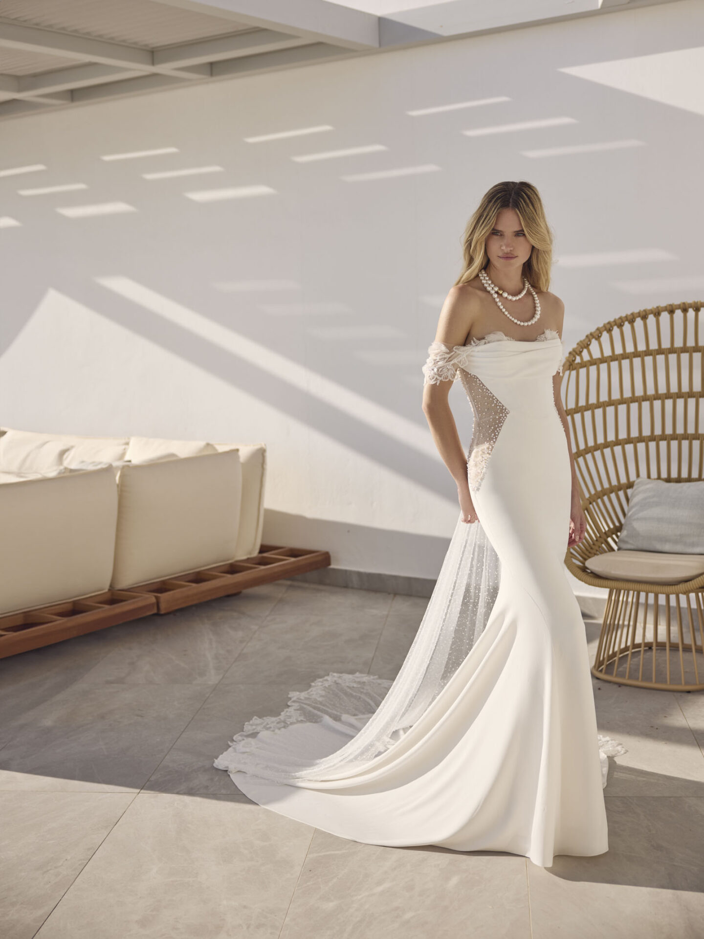 Fit and flare wedding dress Isaly by Lux Modeca