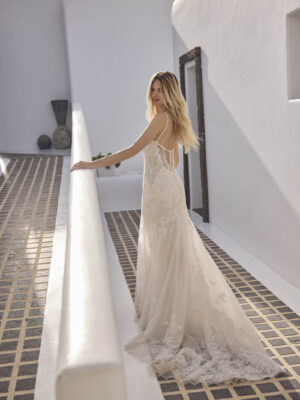 Fit and flare wedding dress Izzy by Lux Modeca
