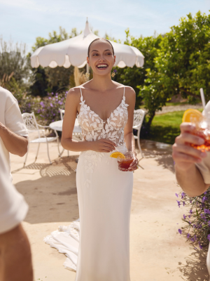 A-line wedding dress by Modeca