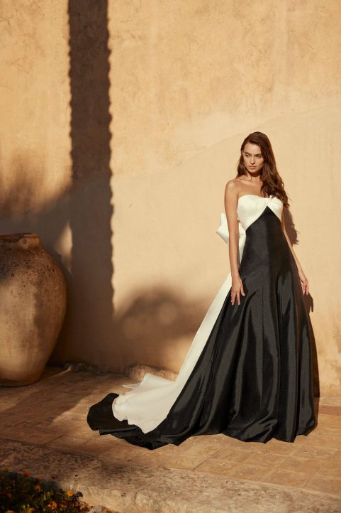 Black and white ballgown Esmaralda by Modeca