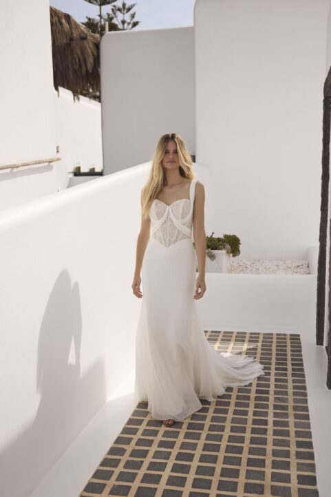 Fit and flare wedding dress Imena by Lux Modeca