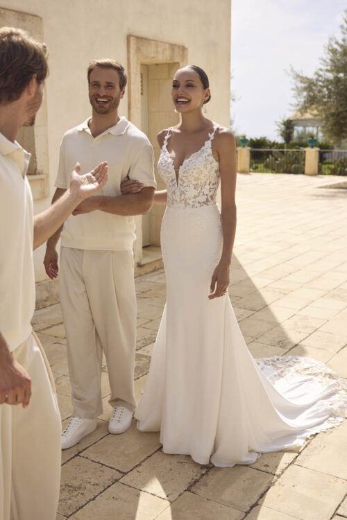 Fit and flare wedding dress Gaelle by Modeca