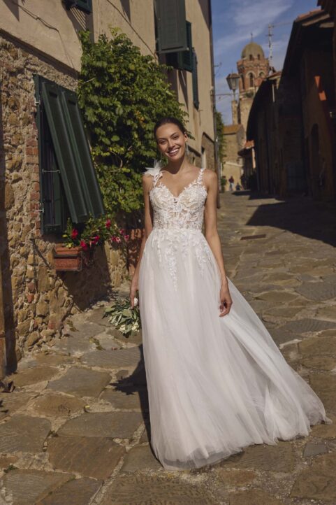 A-line wedding dress Gray by Modeca