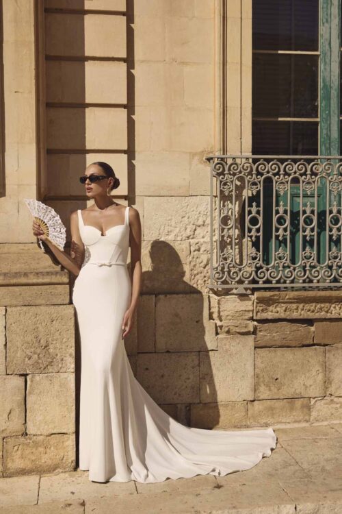 Fit and flare wedding dress Gizem by Modeca