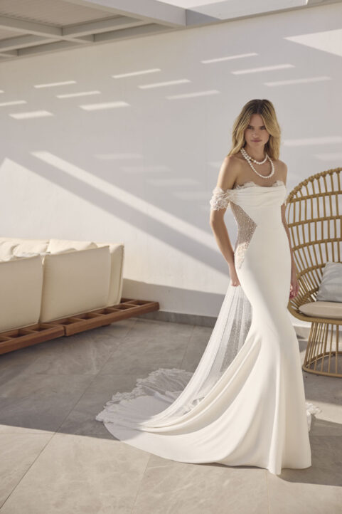 Fit and flare wedding dress Isaly by Lux Modeca